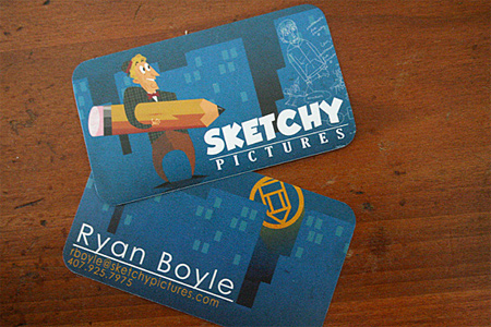 sketchy business card