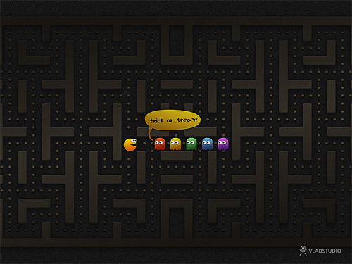 15-pacman-halloween Halloween Desktop Wallpapers - Pacman Halloween