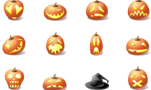 18-pumpkin-emotion Halloween Icons - Halloween Pumpkins Emoticons