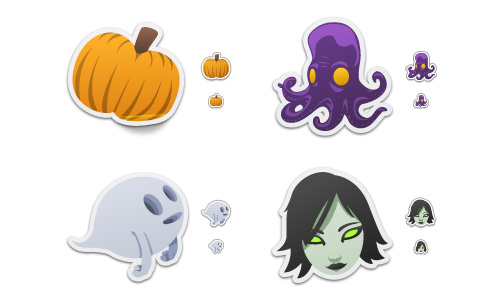 22-freeware-halloween Halloween Icons - Spooky Stickers