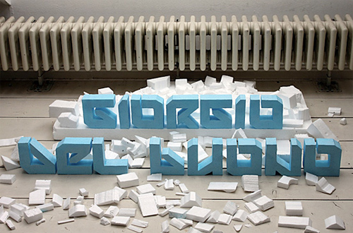 3d Typography Designs - Hand Made Font Postcard