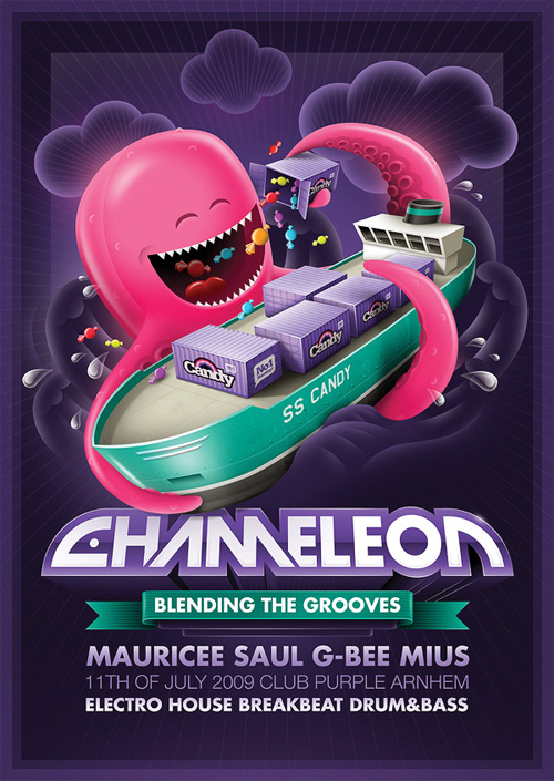 2-chameleon-octopus Flyer Design Ideas - Chameleon Octopus