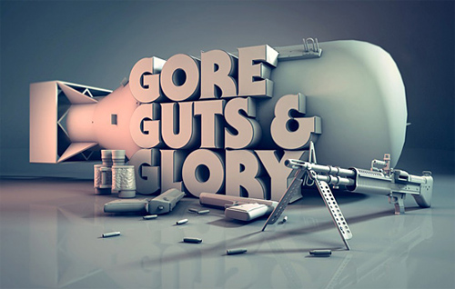 3d Typography Designs - Gore Guts Glory