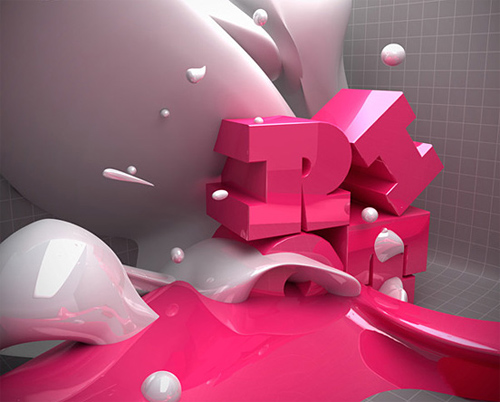 3d Typography Designs - Riot LP Pelease
