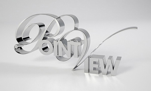 3d Typography Designs - Point View