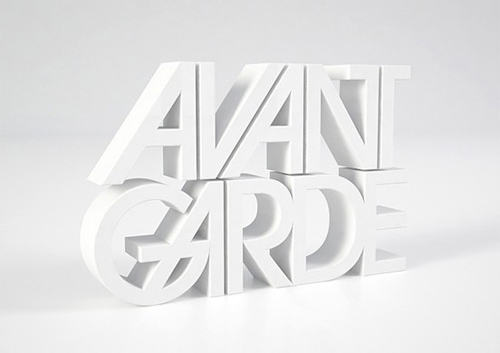 3d Typography Designs - Avant Garde