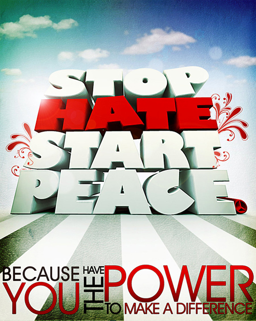 3d Typography Designs - Spread the Peace