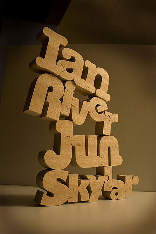 3d Typography Designs - Ian River Jun Skylar