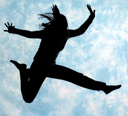 5-Jumping-Silhouette Silhouette Photos - Jumping Silhouette