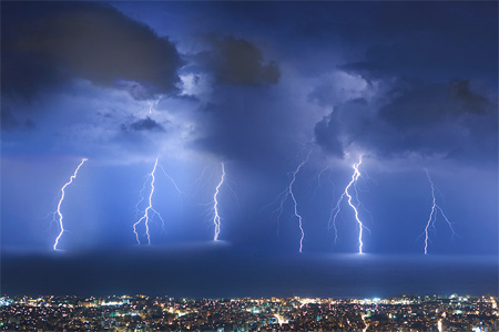 6-Thunderstorm-over-Beirut Photos of Lightning - Thunderstorm over Beirut
