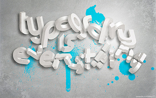 3d Typography Designs - Typography
