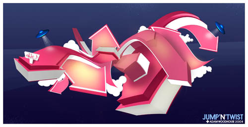 graphic design examples 10 - jump n twist