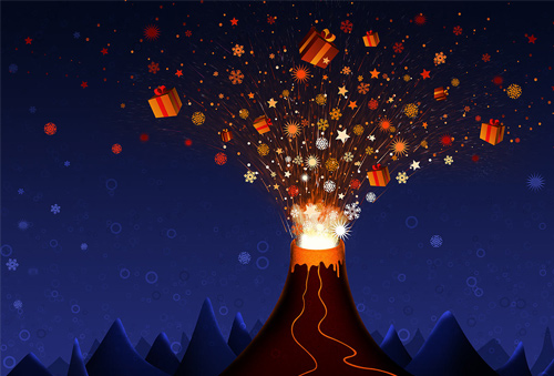 1-christmas-volcano Free Christmas Desktop Wallpapers - Christmas Volcano