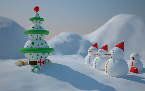 13-snowman-xmas Free Christmas Desktop Wallpaper - Snowman Christmas