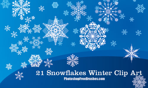 21-winter-clip-art-ps-brushes Christmas Brushes for Photoshop - 21 Winter Clip Brushes