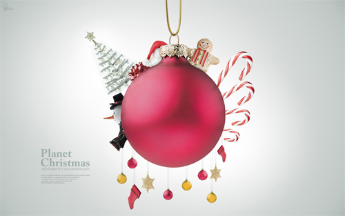 3-planet-christmas Free Christmas Desktop Wallpapers - Planet Christmas