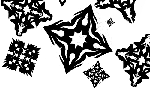 black-and-white-snowflake-brushes Christmas Brushes for Photoshop - Black and White Snowflake