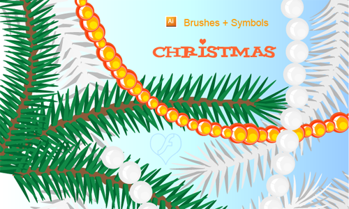 christmas-tree-ai-brushes Christmas Brushes for Photoshop - Christmas Tree ai