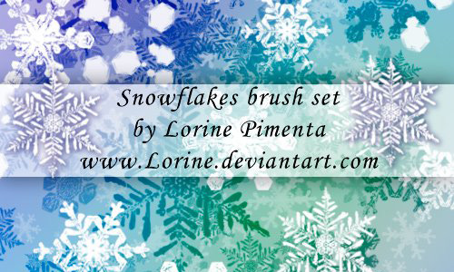 snow-flakes-brush-set Christmas Brushes for Photoshop - Snow Flakes Brush Set