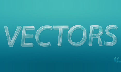 glass text