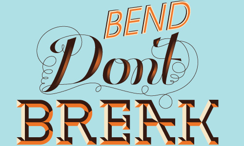 beveled lettering