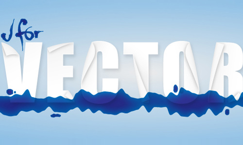 folded paper text effect