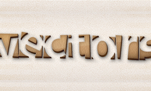 wooden text effect