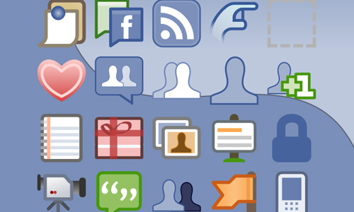 facebook icons vector