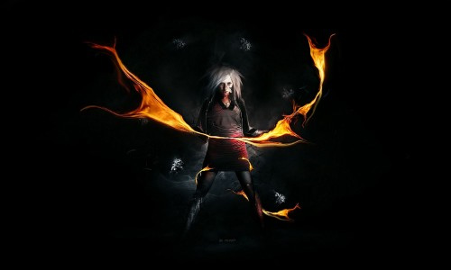 dark super natural magic figure