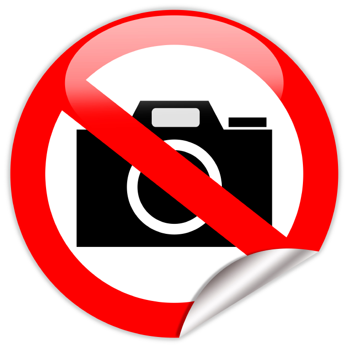 No Flash, please No photo camera shiny sign