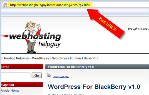 Bad URL bad-url