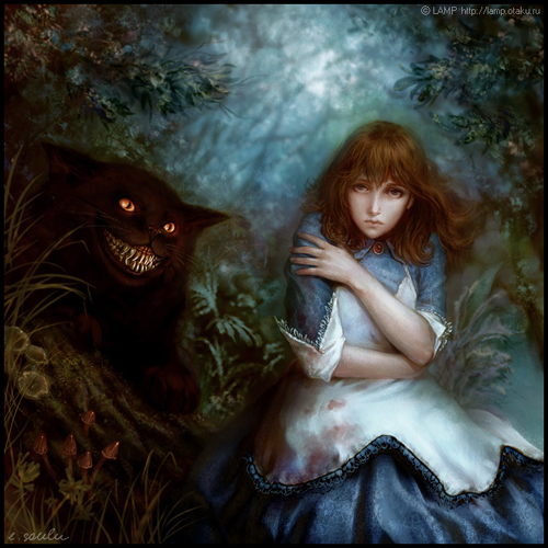 Alice and the Cheshire Cat digital-painting-12-Alice-and-the-cheshire-cat