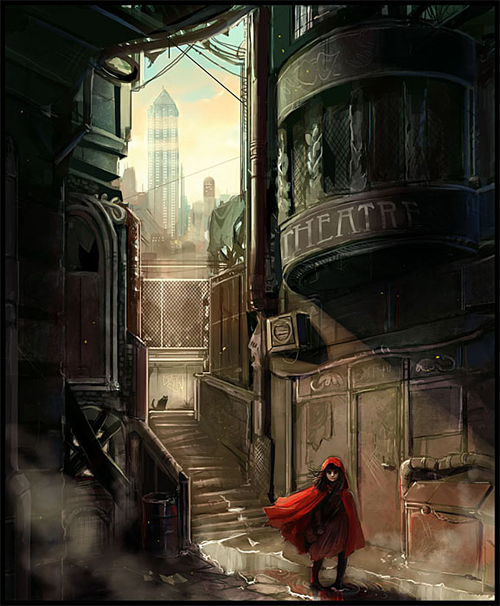 Red in the Hood digital-painting-08-red-riding-hood