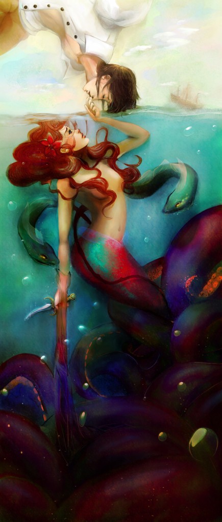 Little Mermaid and her Prince offset-printing-poster-inspiration