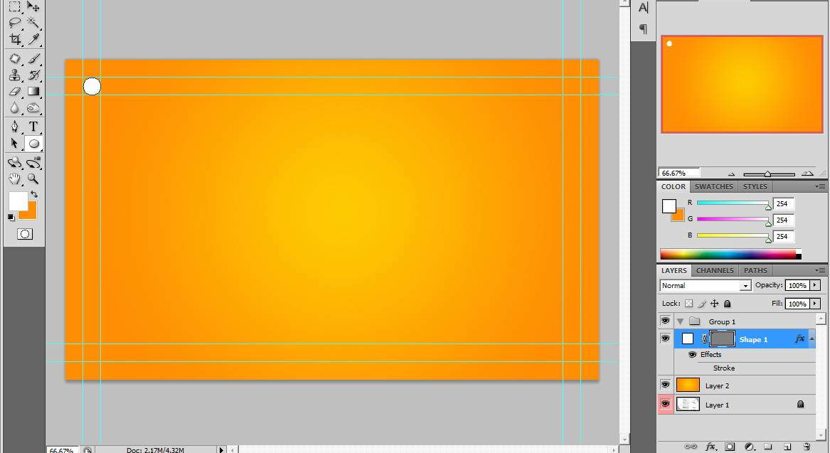 Create the background from scratch photoshop-business-card-tutorial-02