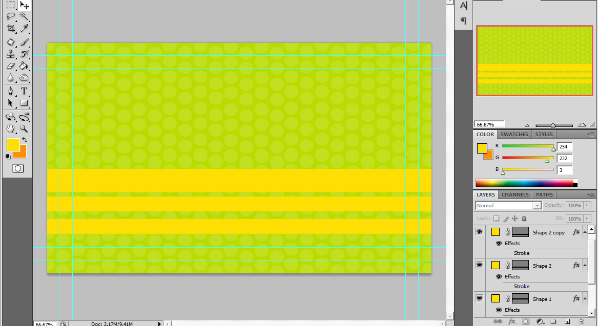 Use rectangle tool to create foreground photoshop-business-card-tutorial-13