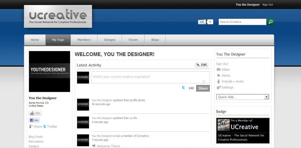 Your Own Profile ucreative-profile