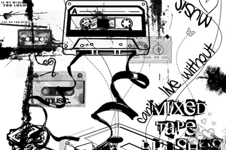 Casette Tapes music-photoshop-brushes-04-Mixed-Tape-Brushes