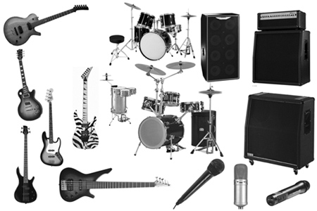 Instruments Brushes music-photoshop-brushes-16-Instruments-Brushes
