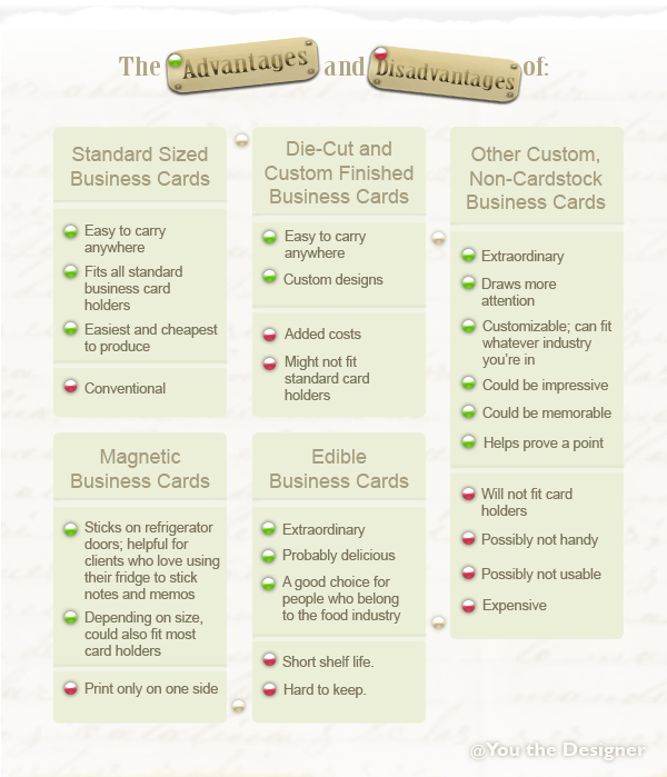 What Type of Business Card Do You Need? business-card-pros-and-cons