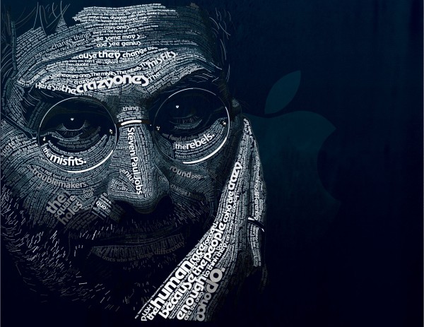 Text-based Illustration of Steve Jobs steve-jobs-09