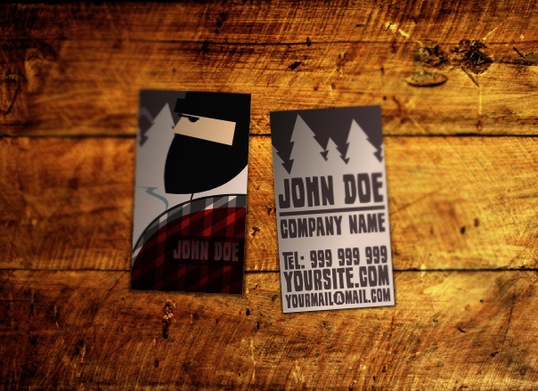 Wood Industry Business Card Template