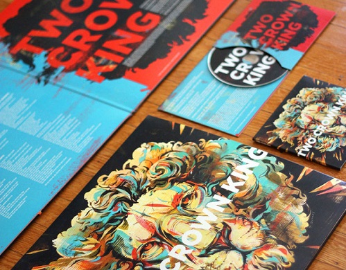 two crown king EP and CD packaging design