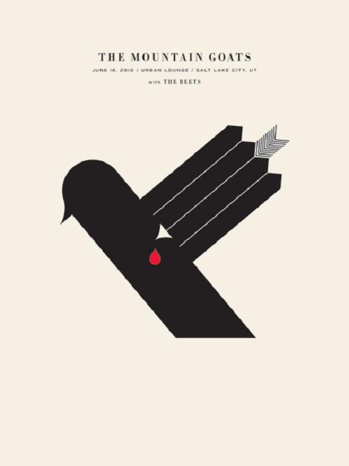 Poster Design The Mountain Goats by Jason Munn via YouTheDesigner.com
