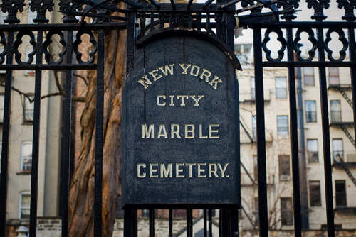 NYC Type NYC Marble Cemetery Photograph by Luke Connolly via YouTheDesigner.com