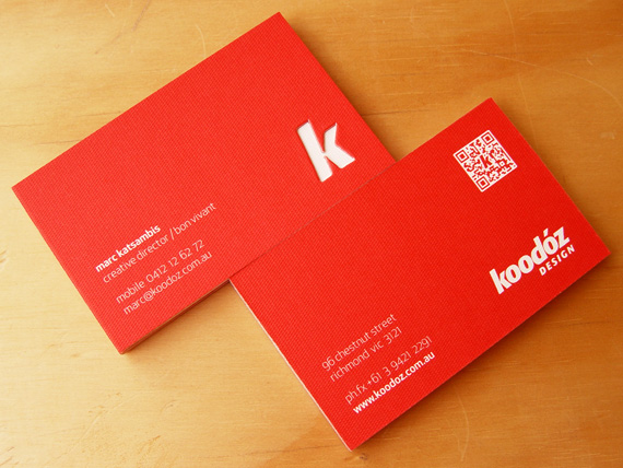 Koodoz business cards (front and back) via YouTheDesigner