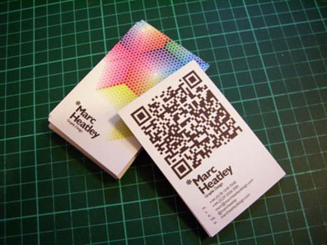 Marc Heatley's card from his website via YouTheDesigner Marc Heatley's business card