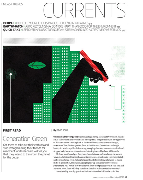 Greensource Magazine Graphic Design by Dale Edwin Murray via YouTheDesigner.com
