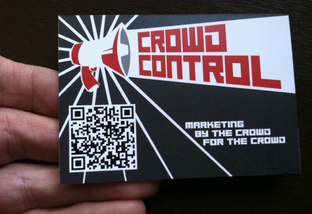 Crowd Control business card via YouTheDesigner Crowd Control business card