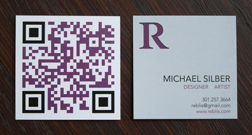 Michael Silber's business card via YouTheDesigner Michael Silber's business card